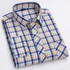 Men's 100% Cotton Plaid Long Sleeve Shirt - Casual Spring/Summer Style