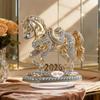 2026 Year Of The Horse Acrylic Tabletop Ornament Modern 2D Chinese Decoration | Auspicious Lunar New Year Home Decor