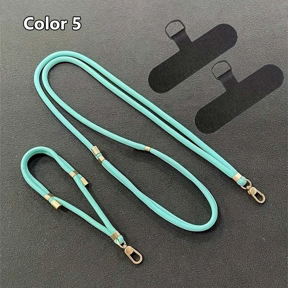 2Pcs/Set Short + Long Phone Strap Nylon Anti-lost Wrist Strap Phone Lanyard Case Crossbody Shoulder