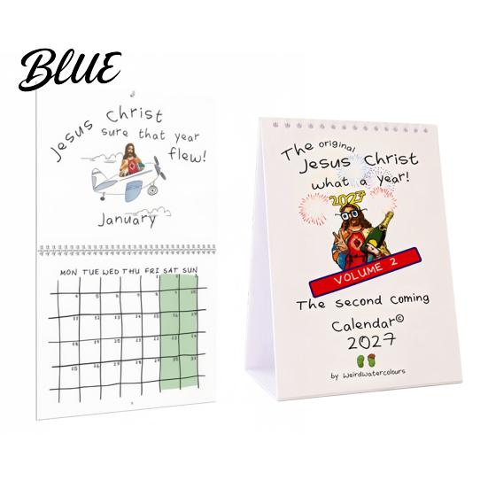 Creative Wall Art Daily Record Grid Monthly Calendar Large 2027 Funny Planner Humor Journal Desk