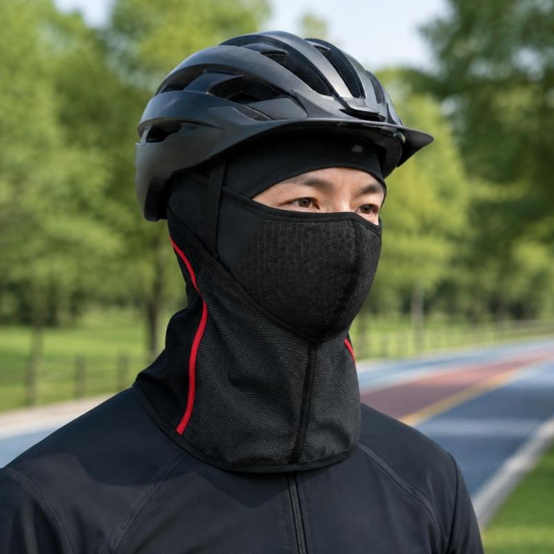 Wind-Blocking Cycling Face Mask Balaclava for Winter Ride with High-Density Polyester and Extended Head-to-Neck Coverage