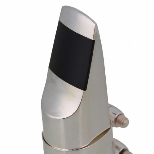 Yibuy Mouthpiece for B Flat Soprano Saxophone #7, 75mm Length, Nickel Plated, Delicate Design, Resistant To Deformation, Silver