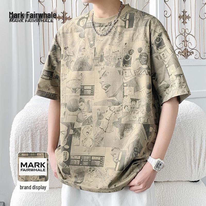 MARK FAIRWHALE Men s 2026 Summer Ice Silk Short Sleeve T-Shirt 4XL