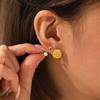Luxury Set: Stainless Steel Pearl Stud, Dolphin Shell, Titanium Steel Earrings