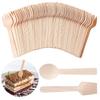 100 Stück Einweg Mini Holzlöffel Obst Dessert Gabeln Löffel Eis Löffel Westliche Hochzeitsfeier Geschirr Küchenzubehör