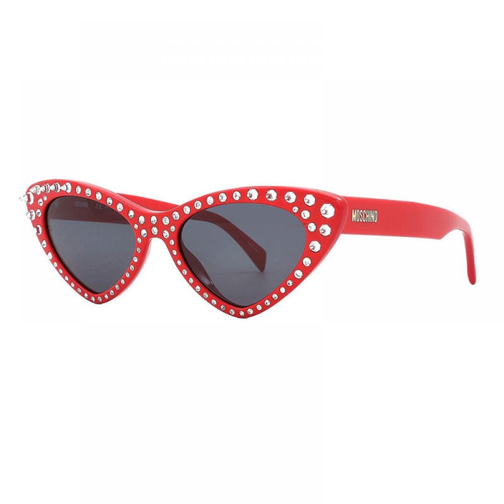 MoSchino SunglaSSeS Cat Eye Full Rim  Black Frame And Grey LenS MoS006 S Str0807ir Ivory