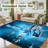 Crystal Velvet Square Rug Custom NameErling Haaland Pattern Non Slip Home Floor Decor Rug