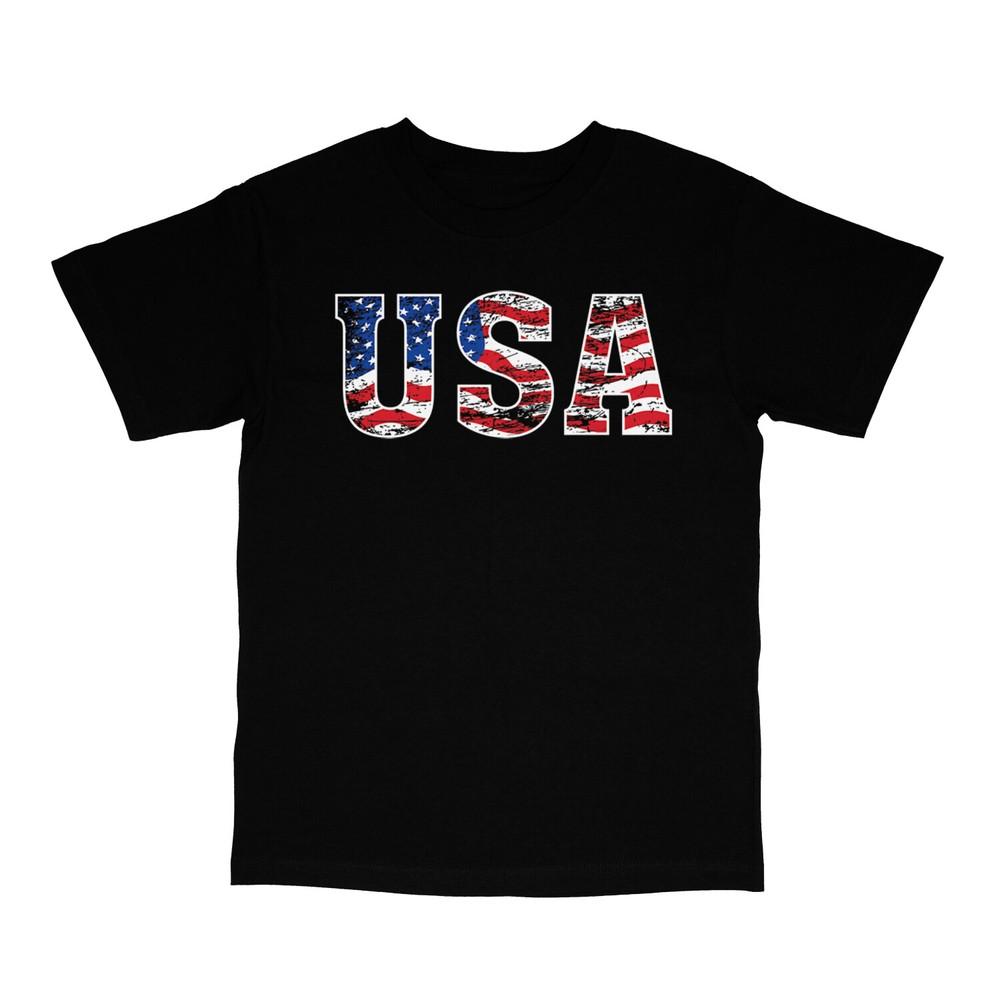 Patriotic USA Flag Print Red White Blue Mens Short Sleeve  21702EV2 Unisex T-Shirt XXL
