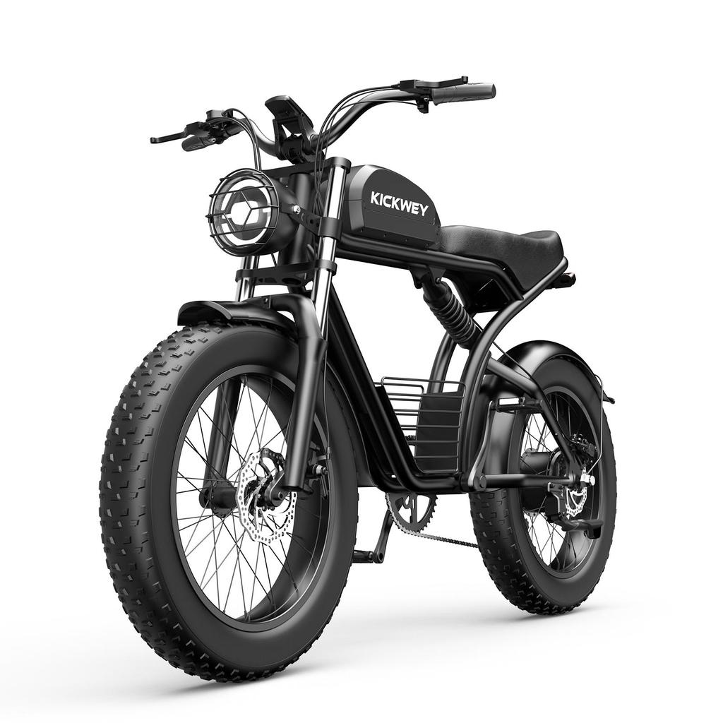 KICKWEY K7 E-Bike da Avventura all'Aperto, E-Bike Elettrica con Ruote Fat da 20" 4.0", Batteria da 48V 18.2Ah, Display LCD, Freno a Disco Meccanico