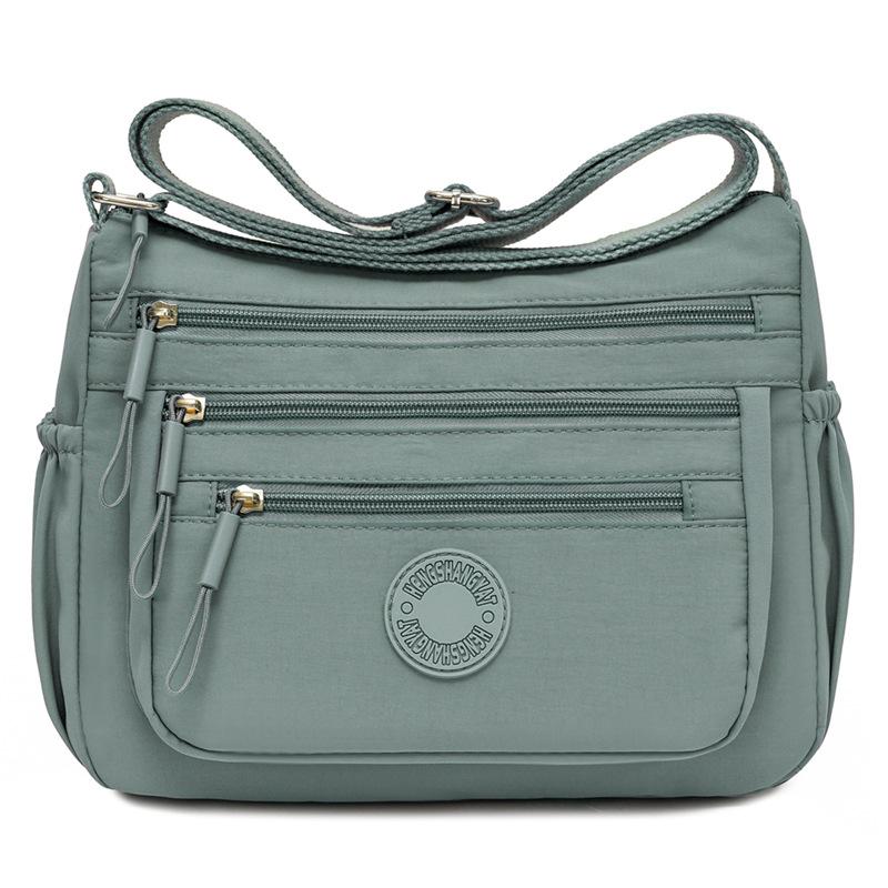 Damen Schultertasche mit großer Kapazität aus wasserabweisendem Nylon, Mehrfachfach-Pendler-Tasche, Umhängetasche
