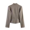 2026 summer new European and American cross-border women's clothing fashion flip buckle trim blazer w021 83067