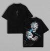Anime Jujutsu Kaisen Gojo Satoru Cooles Grafik-T-Shirt Vintage Gewaschenes Oversized-T-Shirt Baumwolle Kurzarm-T-Shirt Herren Damen Kleidung