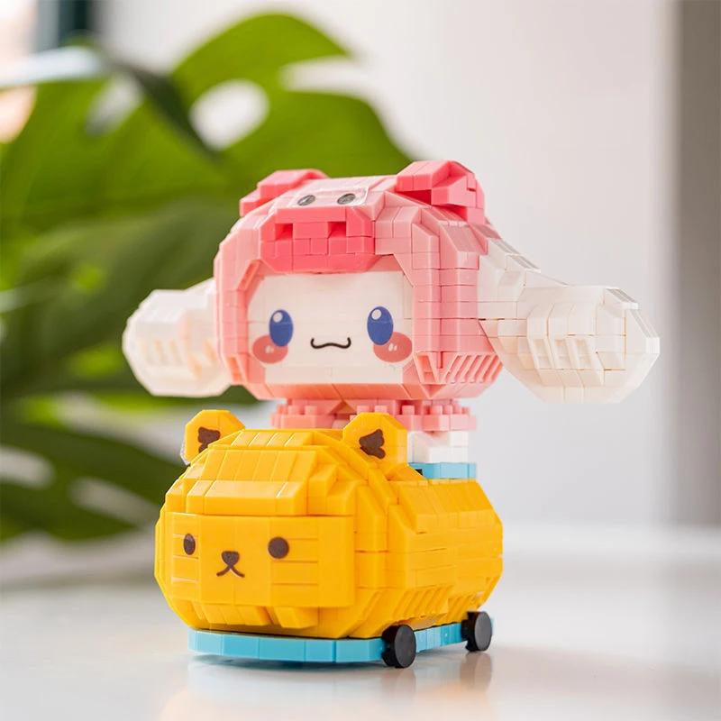 Building Blocks Kuromi Mymelody Pompom Purin Cinnamoroll  Assembled Model Children's Toys Birthday Gift