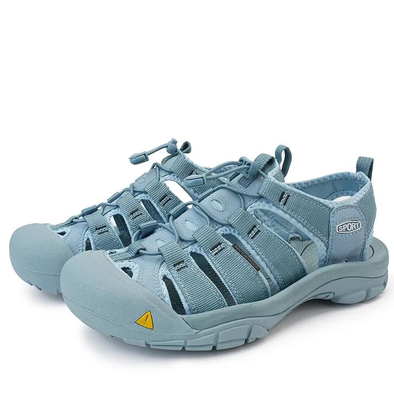 Fashion Men's Casual Mesh Outdoor Beach Sandals Light Breathable Shoe for Men Anti-slip Waterproof Sandal Man Comfortable Shoes