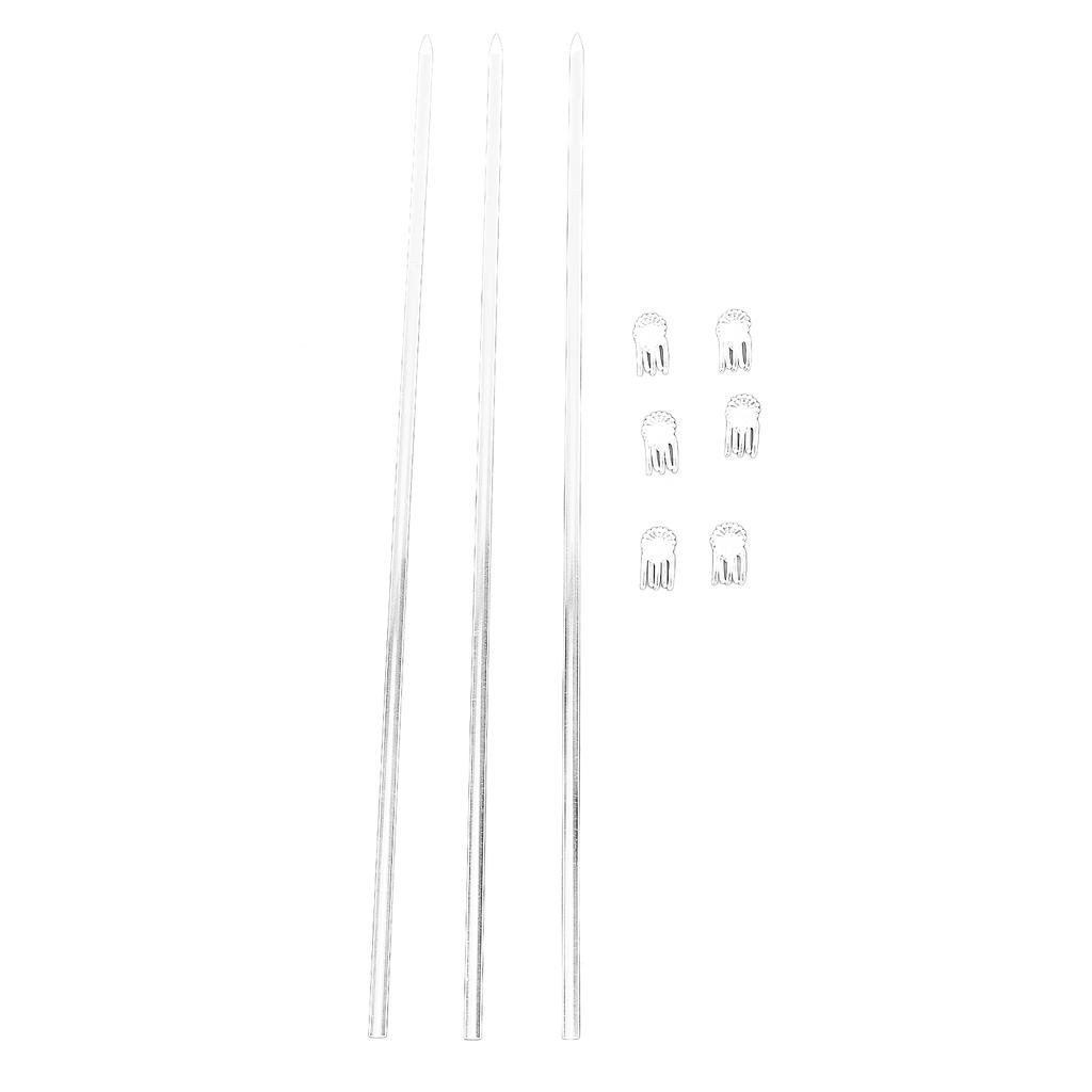 36 stuks 15,6 inch Acryl Plantensteunen, Heldere Bloemondersteunstokken met Clips, Ideaal voor Orchideeën en Potplanten