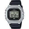 Casio W-218HM-7A Metallic Silver Lightweight Waterproof Unisex Square Digital Watch