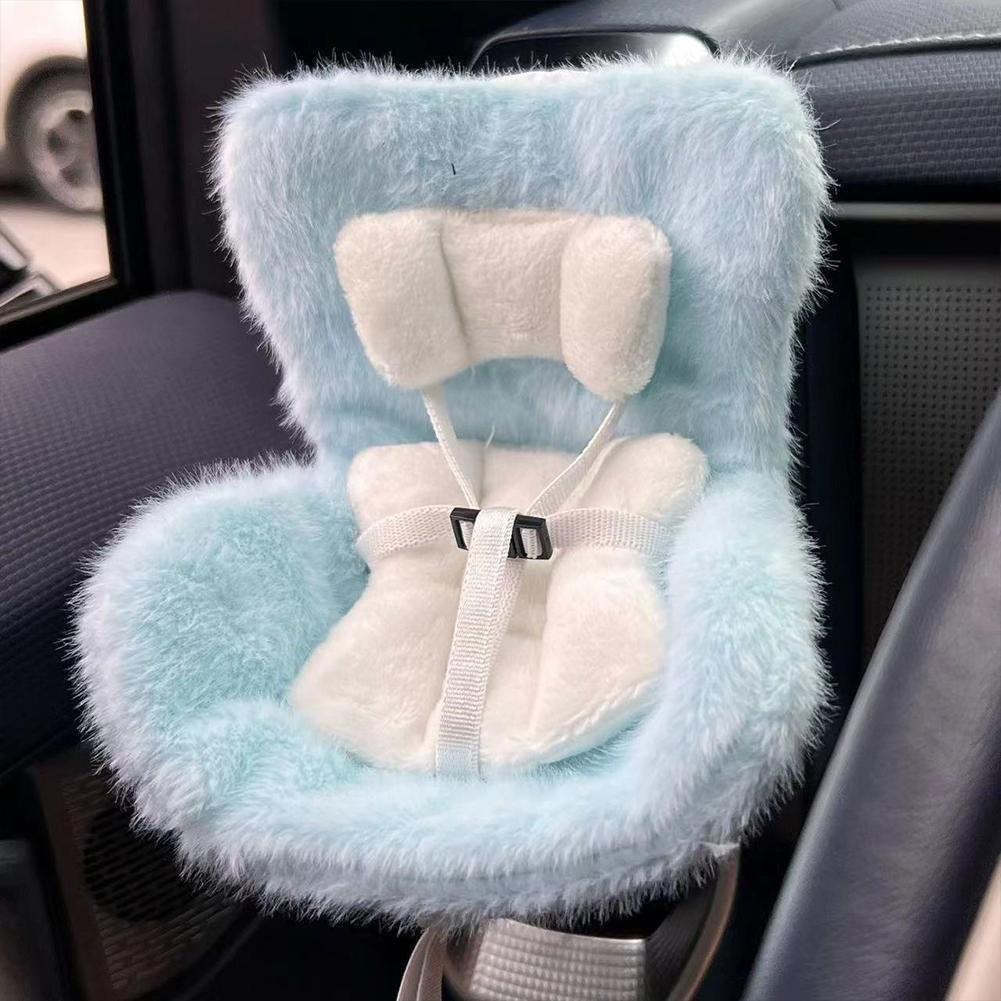 Car Seat Vent Clip For 17CM Dolls Cute Safety Carseat With Soft Cushion Car Safety Seat Ornament Cars Air Vent Decoration Chair