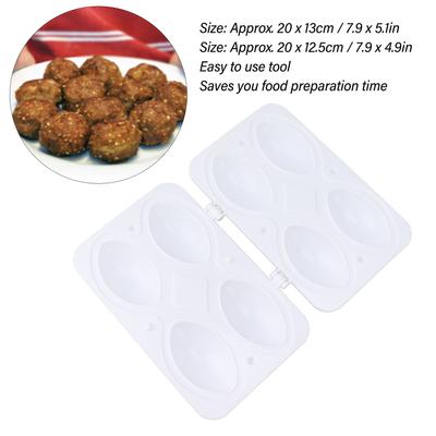 2Pcs Meatball Maker Manual Meatloaf Mold Maker Filling Kibbeh Processor Rolls Cake Dessert Decoration Kitchen Baking Accessories