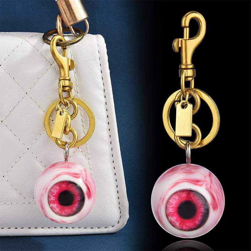 Goth Keychain Horror Eyeball Bag Charms Halloween Accessories Gothic Keychain Key Ring Funny Decor Cool Purse Charms For Men