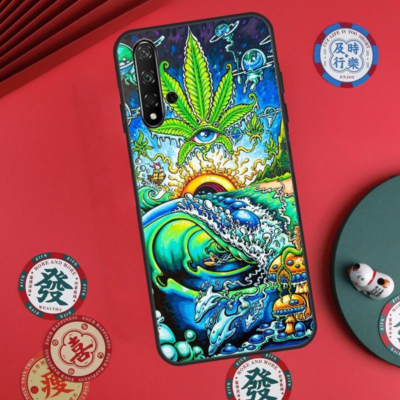 Psychedelic Trippy Art For Huawei Nova Y60 Y70 Y90 Y72 Y73 Y61 Y91 7i 8i 11i 12i 12s 9 10 SE P20 P30 P40 Lite Case