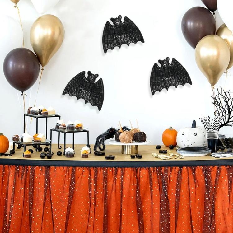 3D Iron Plastic Bat Ornament Halloween Party Essential Handcrafted Design For Porch Window Decoration