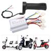 48V 500W Brush Controller Short Cable Thumb Throttle Grip Electric Bicycle Handlebar Set
