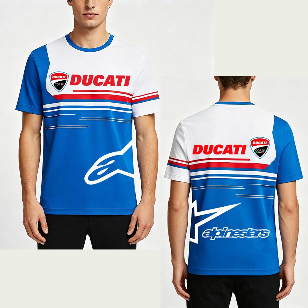 Ducati Heren  Corse Racing T-shirt Korte Mouw Motorfiets Team Jersey Ademend Sneldrogend Motorfiets Sport Tee 2XL
