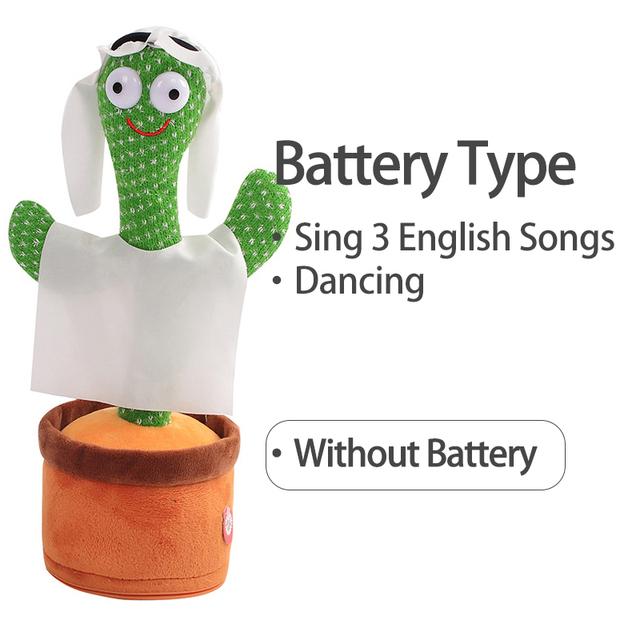 Dancing Cactus Electron Plush Toy Luminous Talking Twisting Cactus Doll Sound Record Repeat Toy Kid Education Toy Christmas Gift
