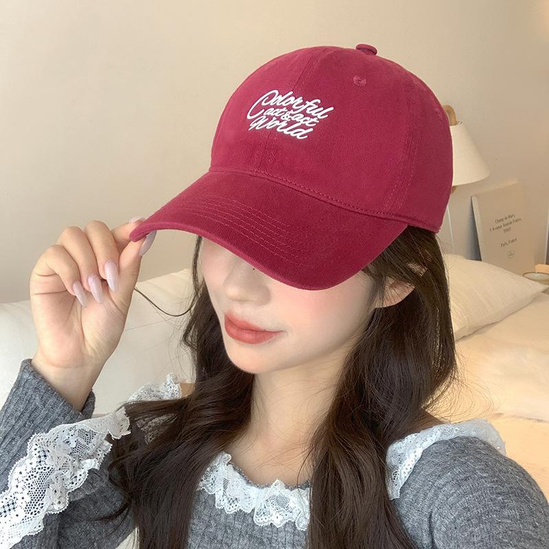 New Model of Larger and Deepened Big Head Circle Hat for Women's Baseball Cap Soft Top for Women's Summer Letters Versatile Alphabet Baseball Cap