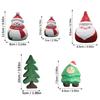 Hand Carved Wooden Santa/Snowman/Tree Figurine Carving Ornament Christmas Miniature Sculpture Table Decorations Gift