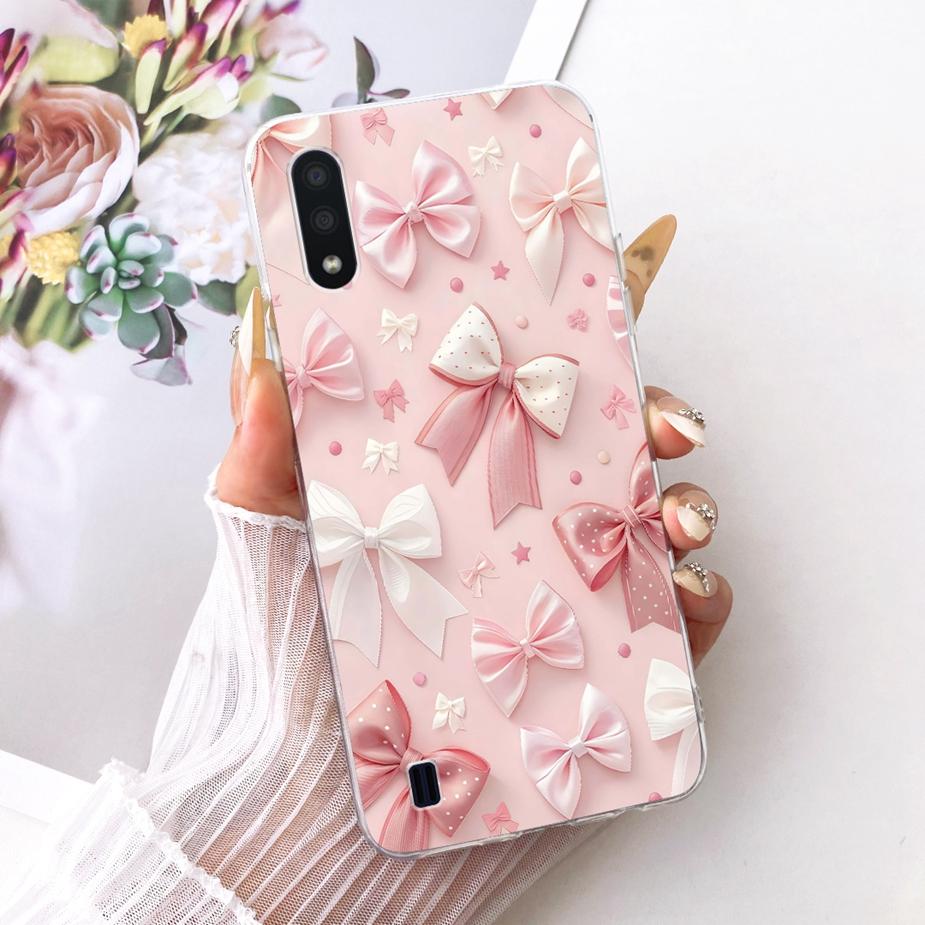 For Samsung Galaxy A01 Case SM-A015F New Luxury Painted Cover Soft Slim Phone Case For Samsung A01 M 01 Galaxy M01 Fundas Bumper
