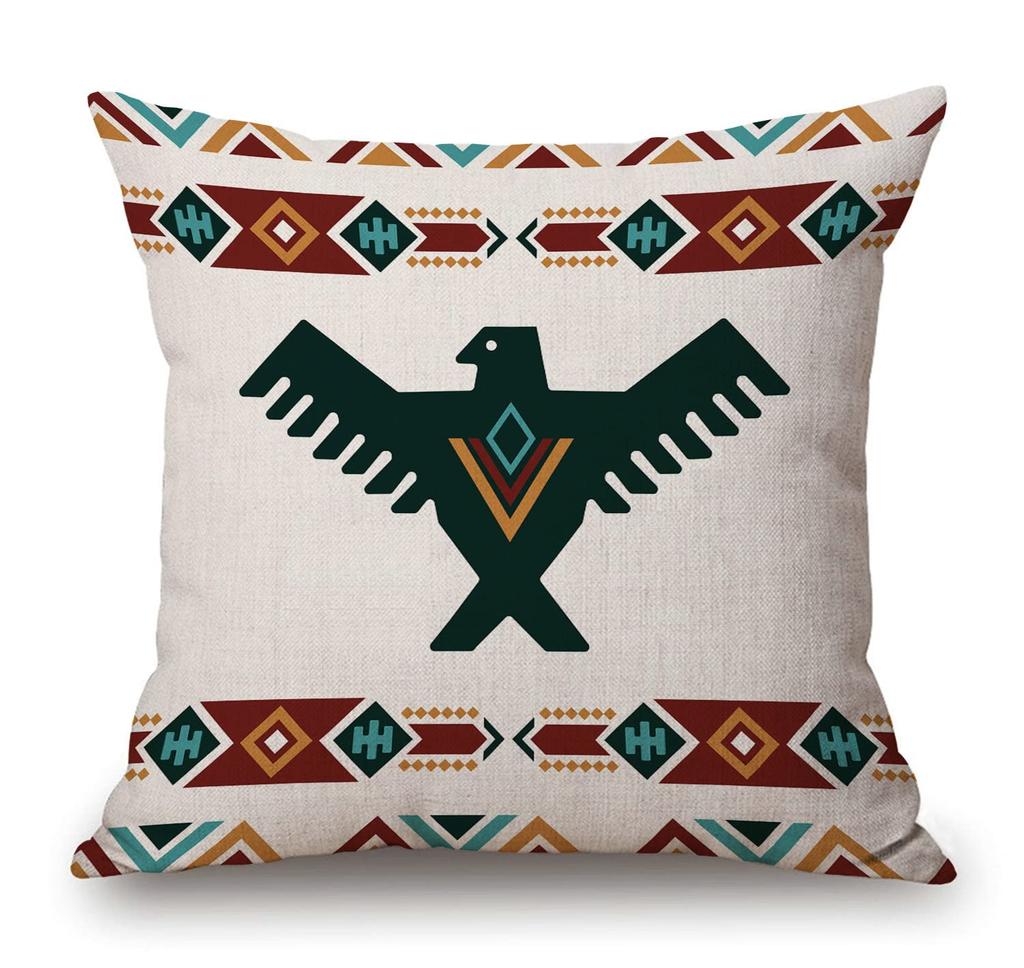 Kokopelli Southwest Kissenbezug Stammesflötenspieler Kissenhülle Native American Stil Heimdeko Boho Geschenk