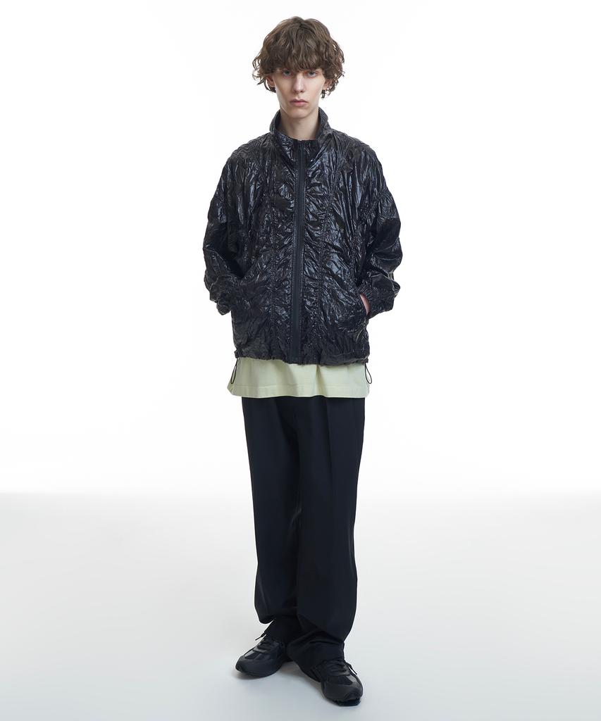 INSILENCE [Insilence X Kkst] Double Pleated Belted Wool Pants Black