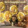 LED Light Up Balloons Luminous Bubble Balloon with Light String and Sticks for Wedding Party Decor