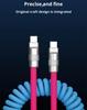 6A Spring Data Cable PD66W Super-fast Charging Dual Type-C Charging Cable for iPhone & Android Accessories