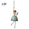 Indoor Porch Hanging Art Dancing Lady Ornament for Home Decor, Elegant Sculpture, Unique Figurine Creative Pendant Outdoor Window Garden Decoration