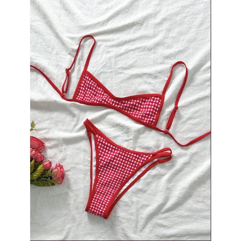 2026 New Tube Top Halter Strap-up Sexy Bikini Split Swimsuit