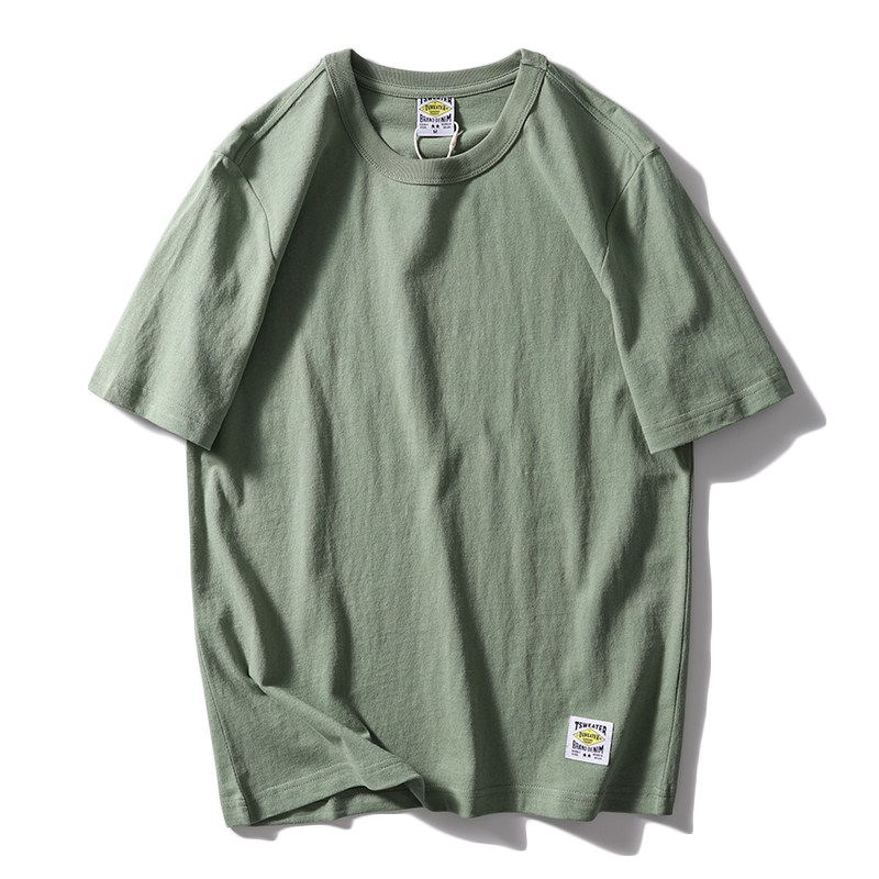 Heavy Weight Amekaji Men Export Short Sleeve T-Shirt Bean Green 2XL