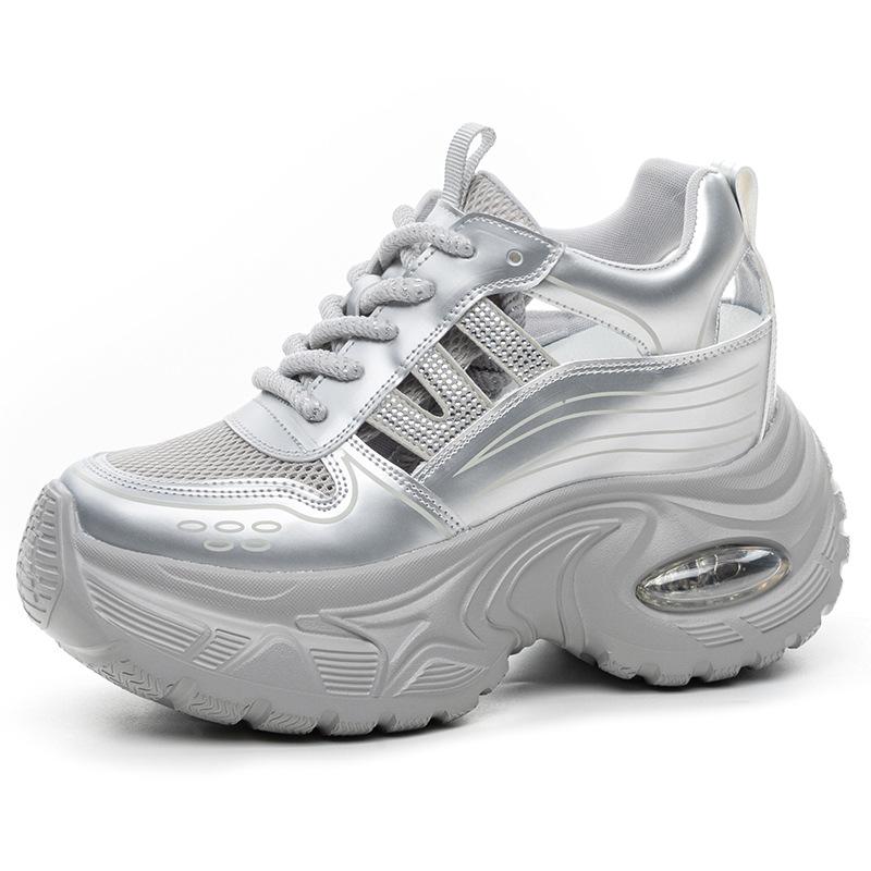 Inner Height Increase New Breathable Dad Shoes Platform Mesh Small Sports and Leisure Shoes