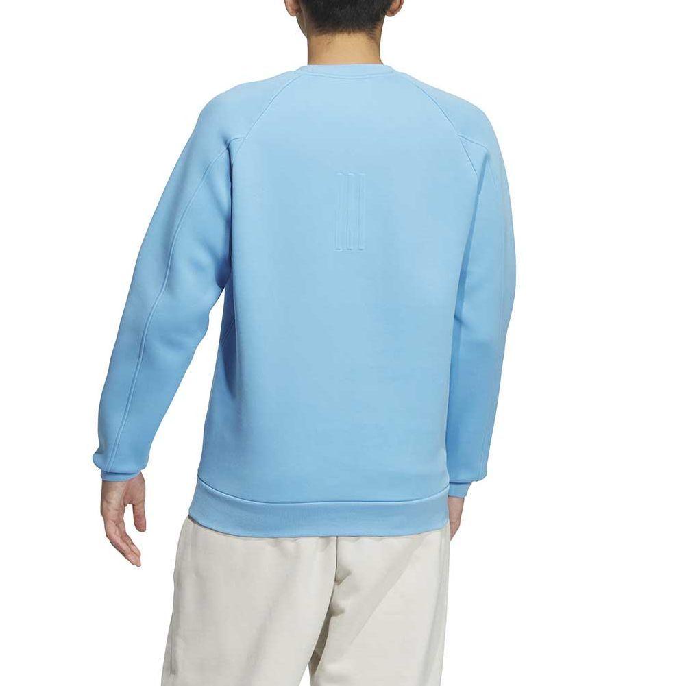 adidas Einfarbiges lässiges locker sitzendes Rundhals-Langarm-Sweatshirt für Herren, Oberteile, Blau JE8638