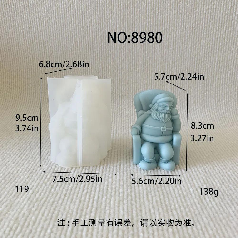 

3D Sofa Sleep Santa Silicone Candle Molds Christmas Atmosphere Decoration Crafts Resin Plaster Mold Home Gifts Handmade Diy Tool