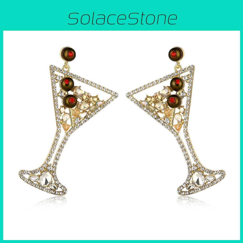 Elegant Black Diamond Alloy Geometric Earrings For Women Stylish And Unique Design