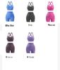 TK High Waist Seamless Yoga Set: Stretchy Three-Quarter Shorts & Sexy Bra with Chest Pads for Women