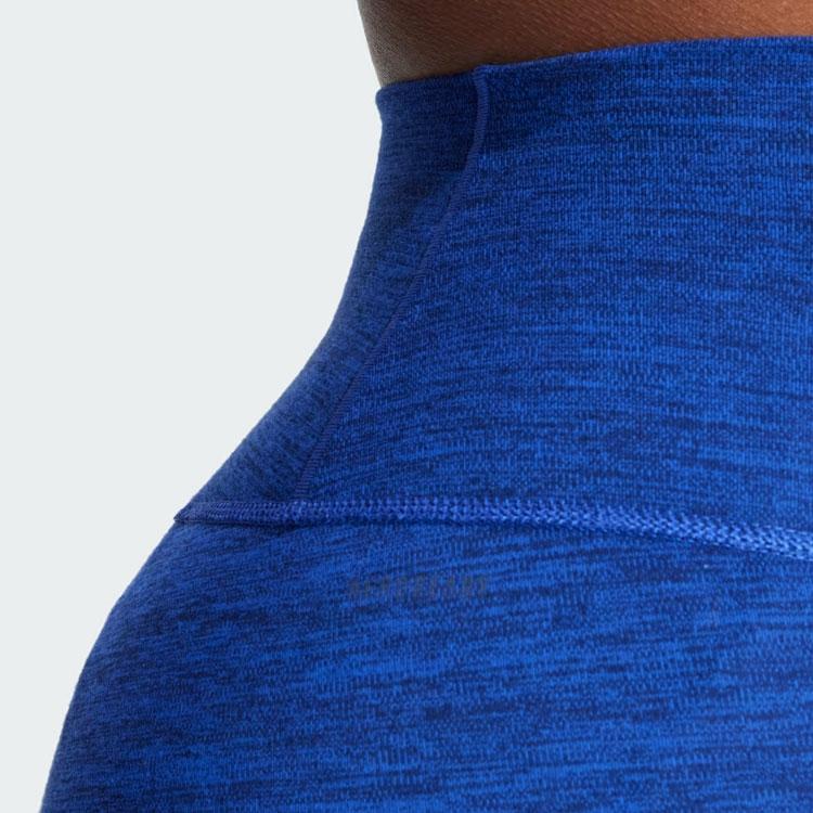 Adidas All Me 7/8 Leggings Solid Color Logo Sports Pants Women Leggings Deep-Blue IT9152