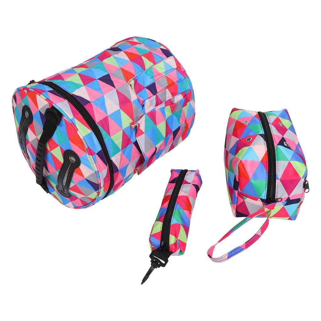 Yarn Storage Bag Colorful Oxford Fabric with Pencil Case for Knitting Organization
