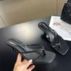 Mode Übergröße 43 Damen Dünne Absätze Hausschuhe Sommer Strand Damen Flip-Flops Mode Damen Absatz-Hausschuhe Pantoletten Sandalen Schuhe Pumps