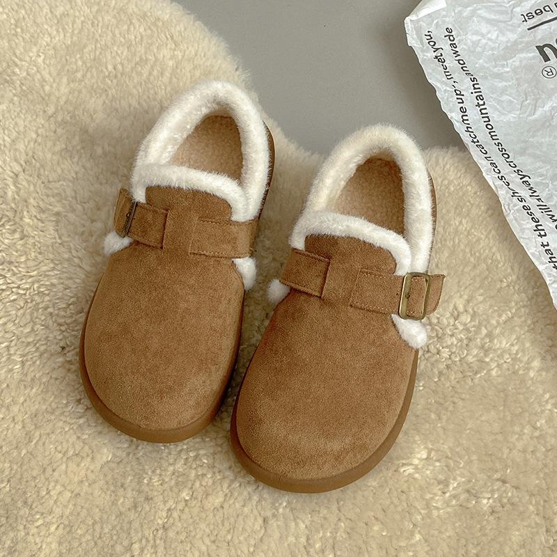 Women's Cartoon Large Size Soft Sole Winter Warm Fur Snow Boots Padded Lined Ankle Boots Anti-slip Hiking Casual Sports Cotton Boots