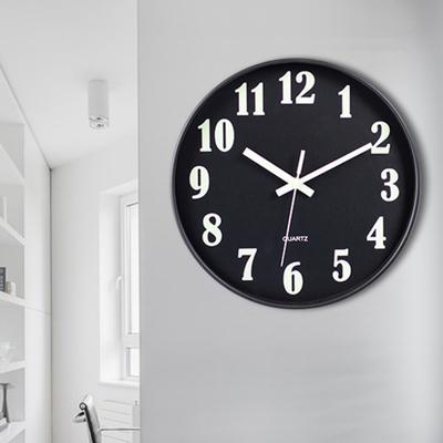 12-Inch Luminous Wall Clock Round Glow In The Dark Number Non Ticking Silent Living Room Bedroom Indoor Digital Analog Clock Home Decoration