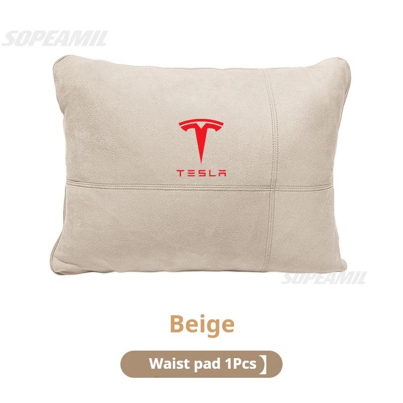 

Suede Car Headrest Neck Support Seat Lumbar cushion Soft Neck Pillow Pad For Tesla Model 3 Model Y Model S Model X Accessories