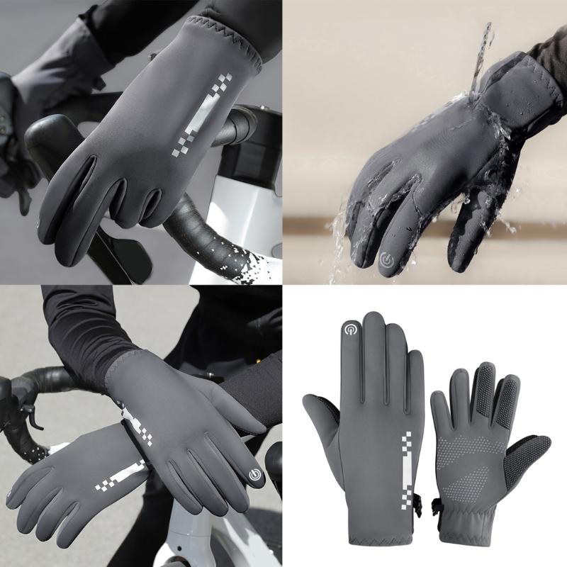 Winter Riding Gloves Cycling Gloves Touchscreens Enabled Windproof Thermals Insulation Silicone Grip For Enhances Safety